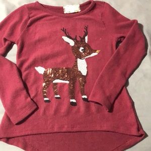 Btween long sleeve reindeer top
